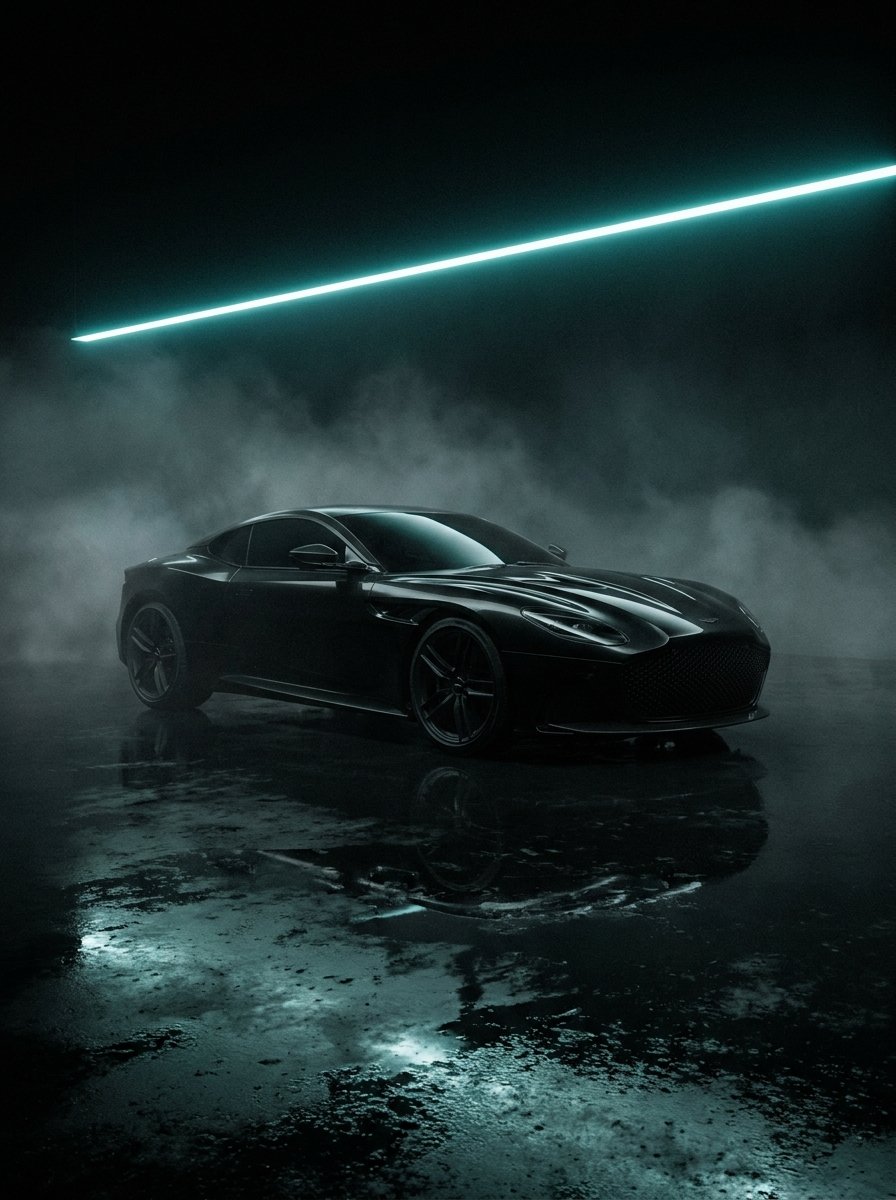 Black grand-touring coupe with deep ceramic tint